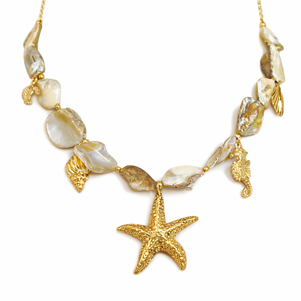 Golden Tyde charm necklace